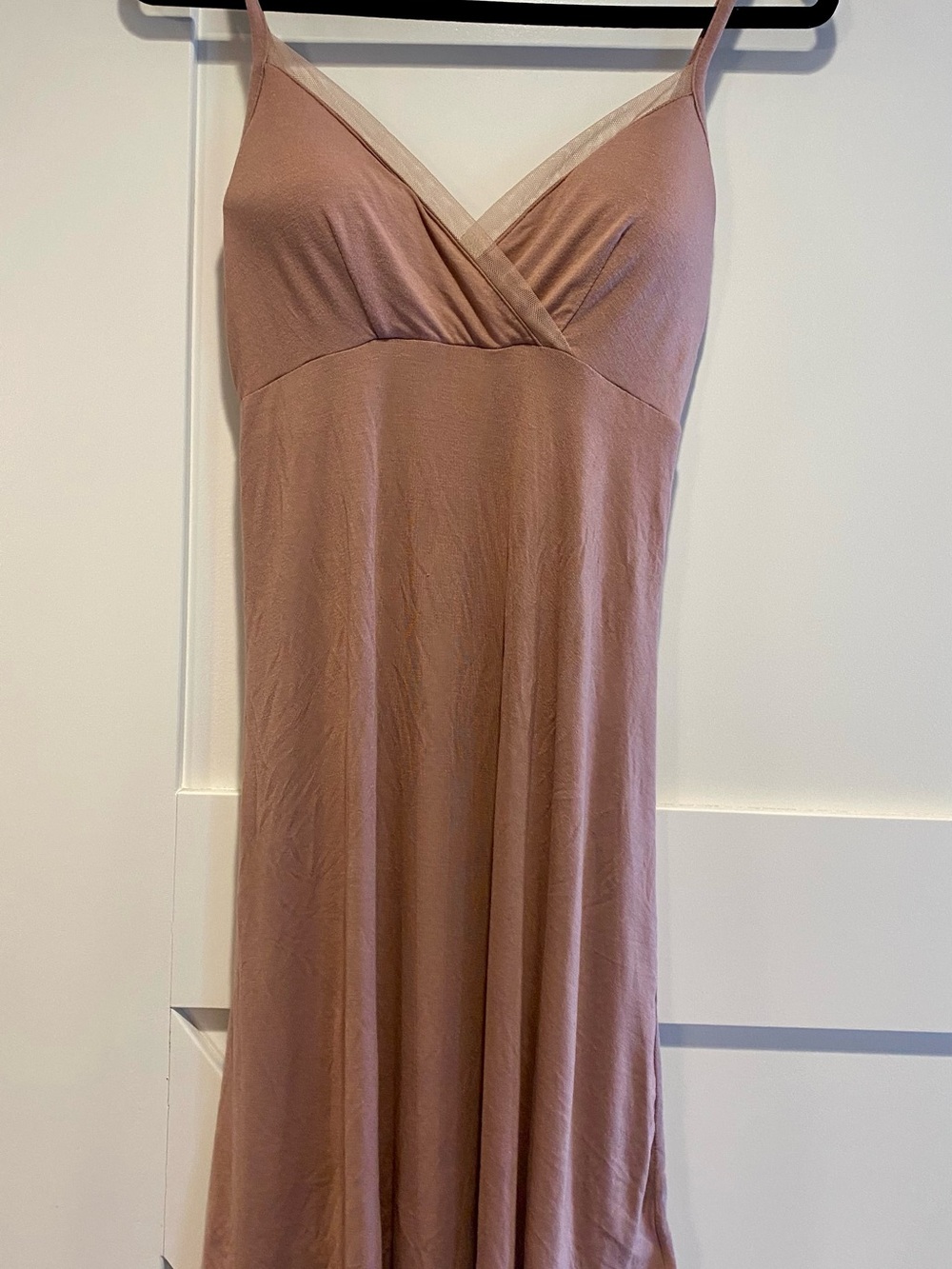 stars above dusty Mauve nightgown with V-Neck size medium
